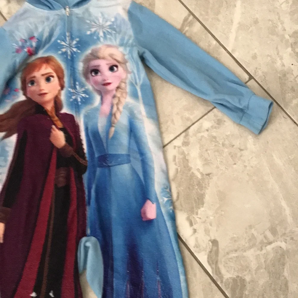 DISNEY Frozen II Fleece Zip Up Pijama Suit With Hood | XS